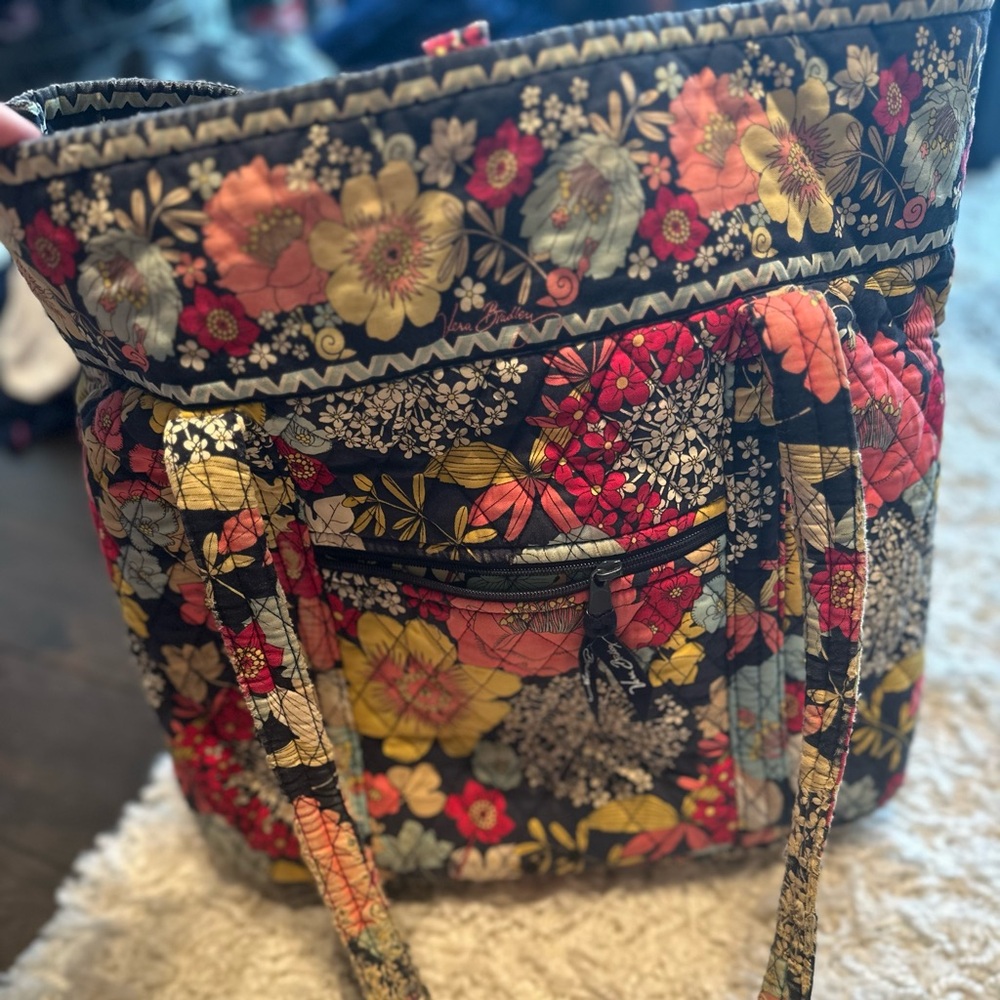 Vera Bradley Navy Blue  Floral Tote Bag